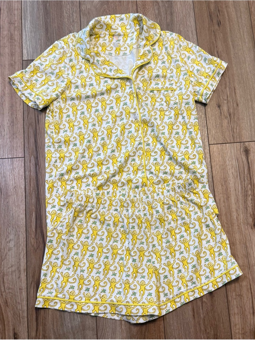 Roller Rabbit Sunshine Monkey Print Short Pajama Set